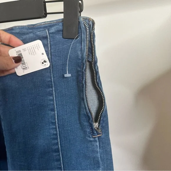 NWT Free People Bella Moto Mid Rise Skinny Jeans - Picture 6 of 9